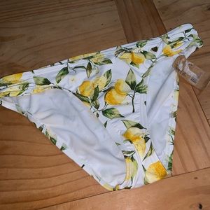 Cremieux Lemon Print Bikini Bottom